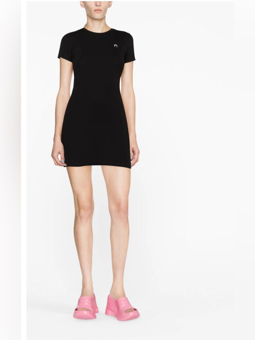 MARINE SERRE MOON LOGO COTTON T-SHIRT DRESS